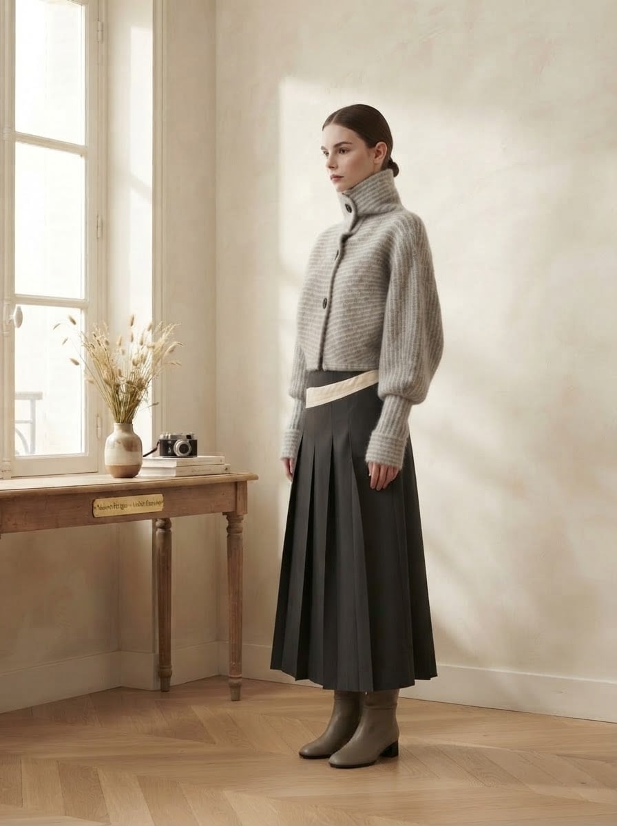 Isabelle - Oversized Chunky Knit Jumper - side view