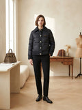 Isabelle - Quilted Puffer Coat - front view