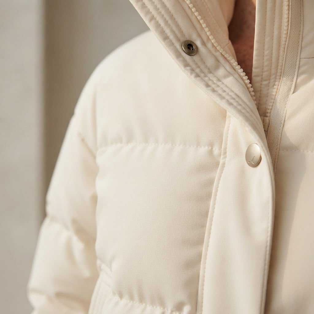 Isla | Effortless Puffer Jacket for Autumn/Winter - Detail Close-Up