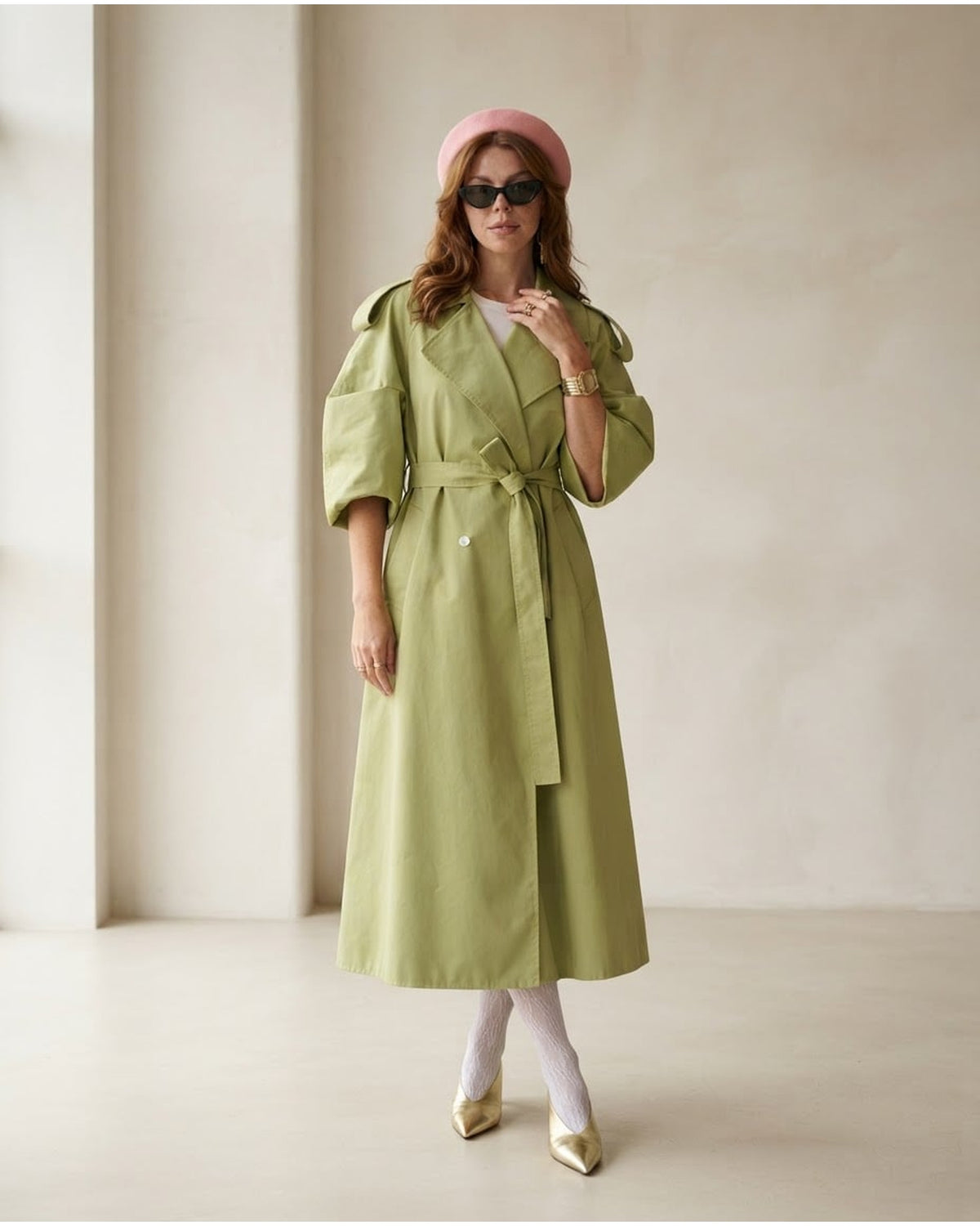Isla | Elegant Belted Coat for Winter - Front View