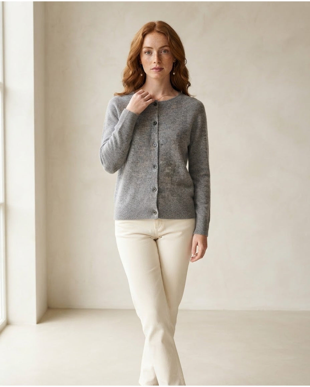 Isla | Elegant Cardigan for Autumn/Winter - Front View