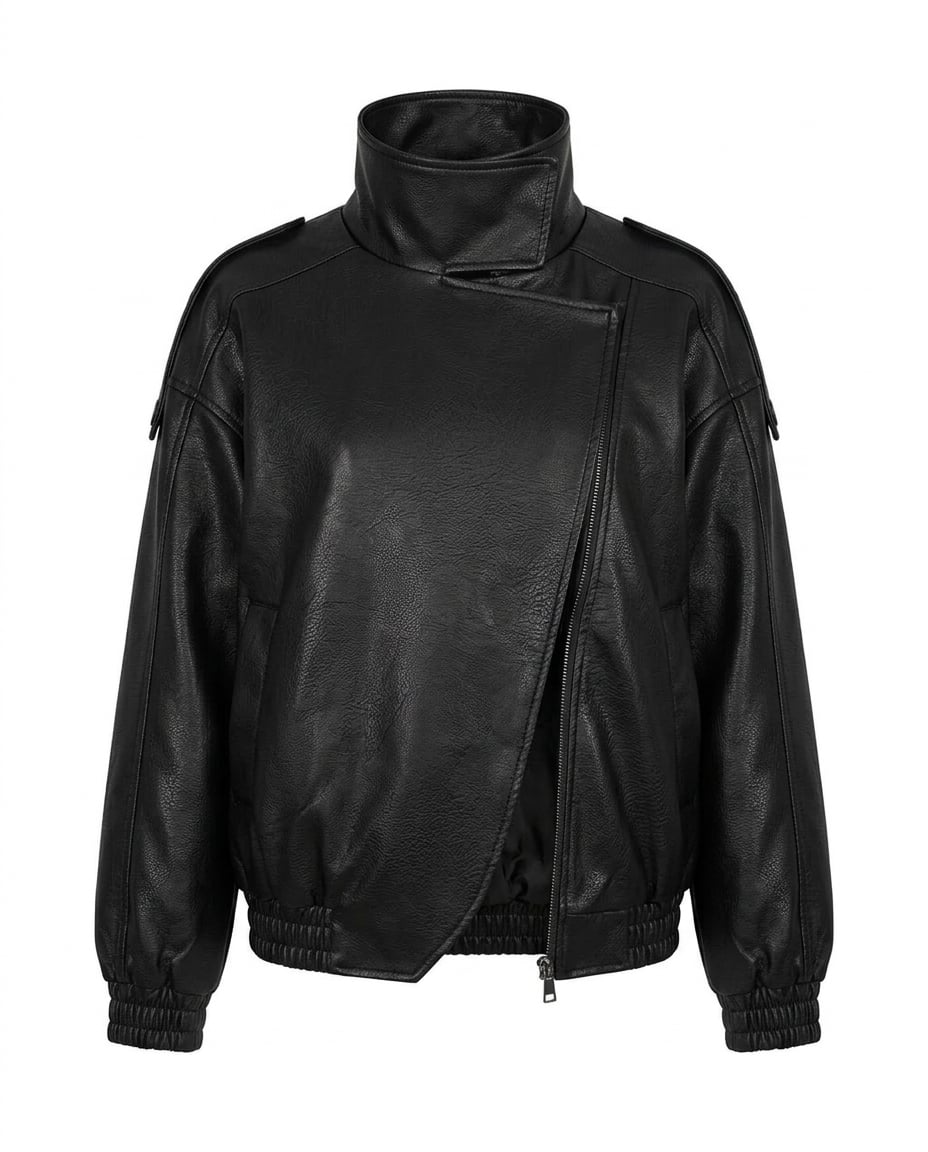 Isla | Elegant Faux Leather Jacket for Autumn/Winter - Product Photo