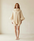 Isla | Elegant Ribbed Fur Poncho for Winter - part 1
