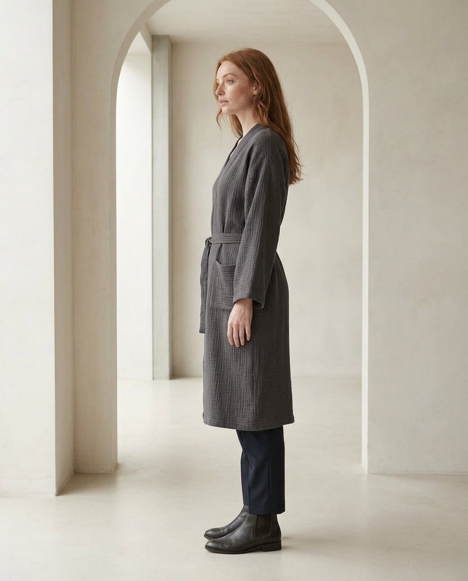 Isla | Elegant Robe for Autumn/Winter - Side View
