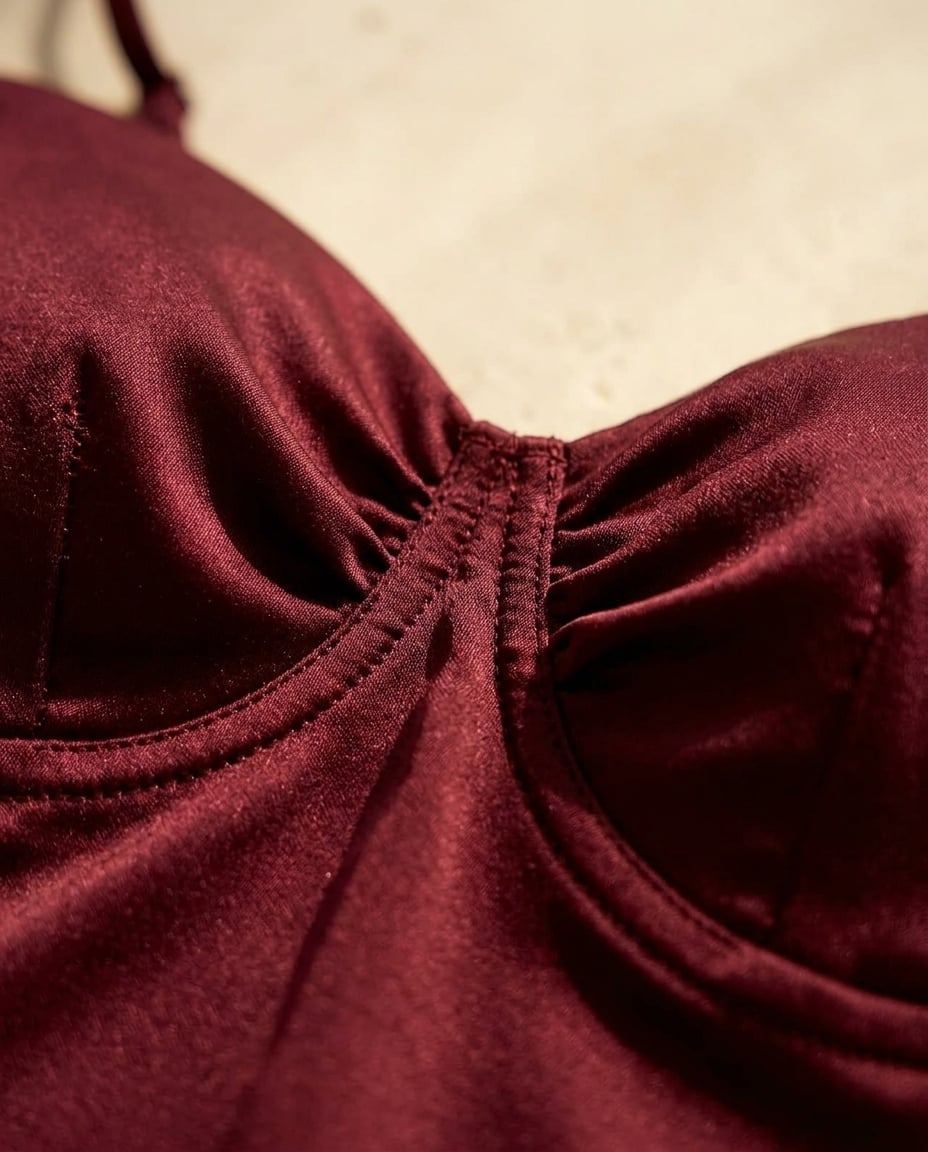 Isla | Elegant Satin Slip Dress — detail | Maison Perigee