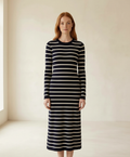 Isla | Elegant Striped Midi Dress for Autumn/Winter - part 1