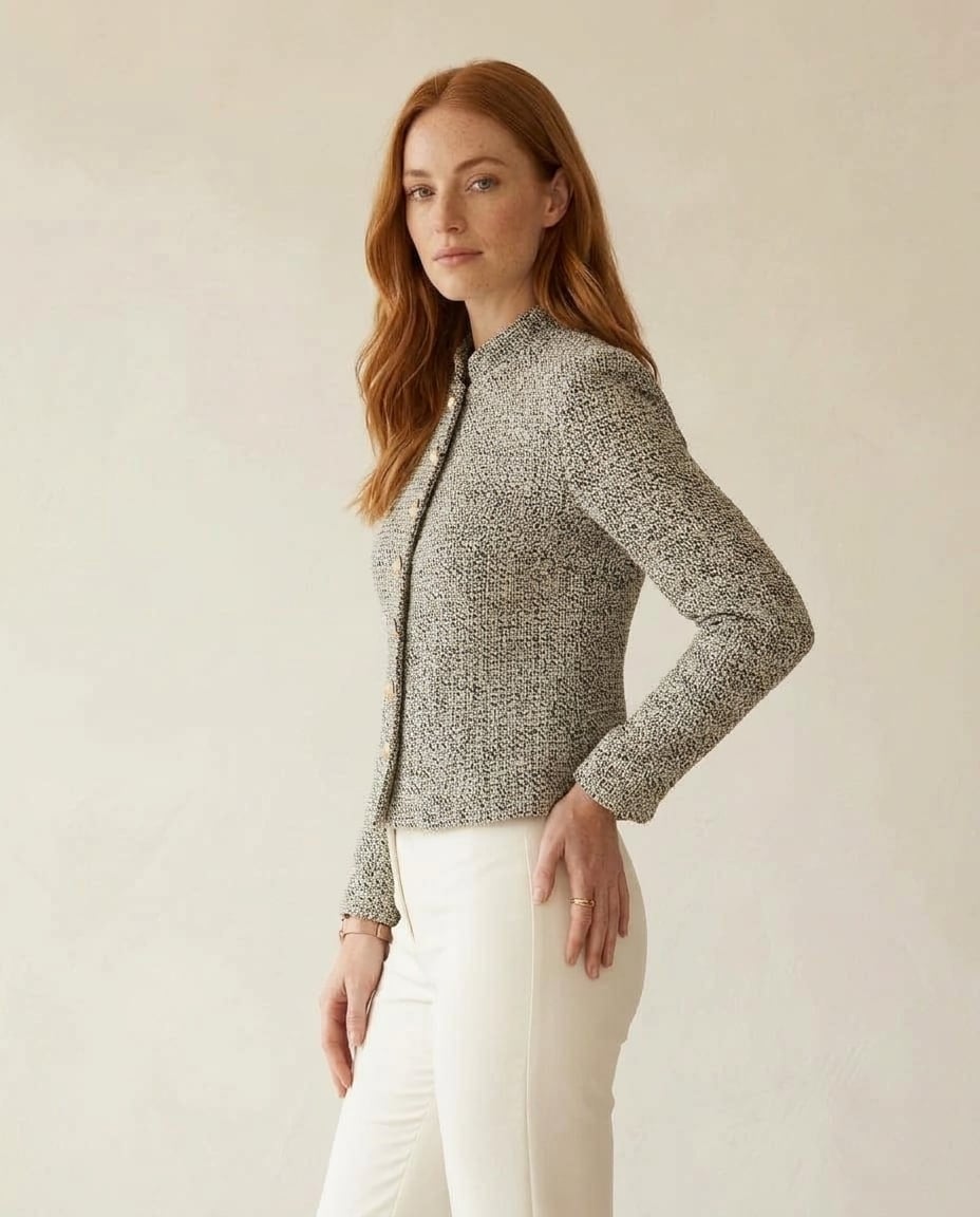 Isla | Refined Tweed Jacket for Autumn/Winter — side | Maison Perigee