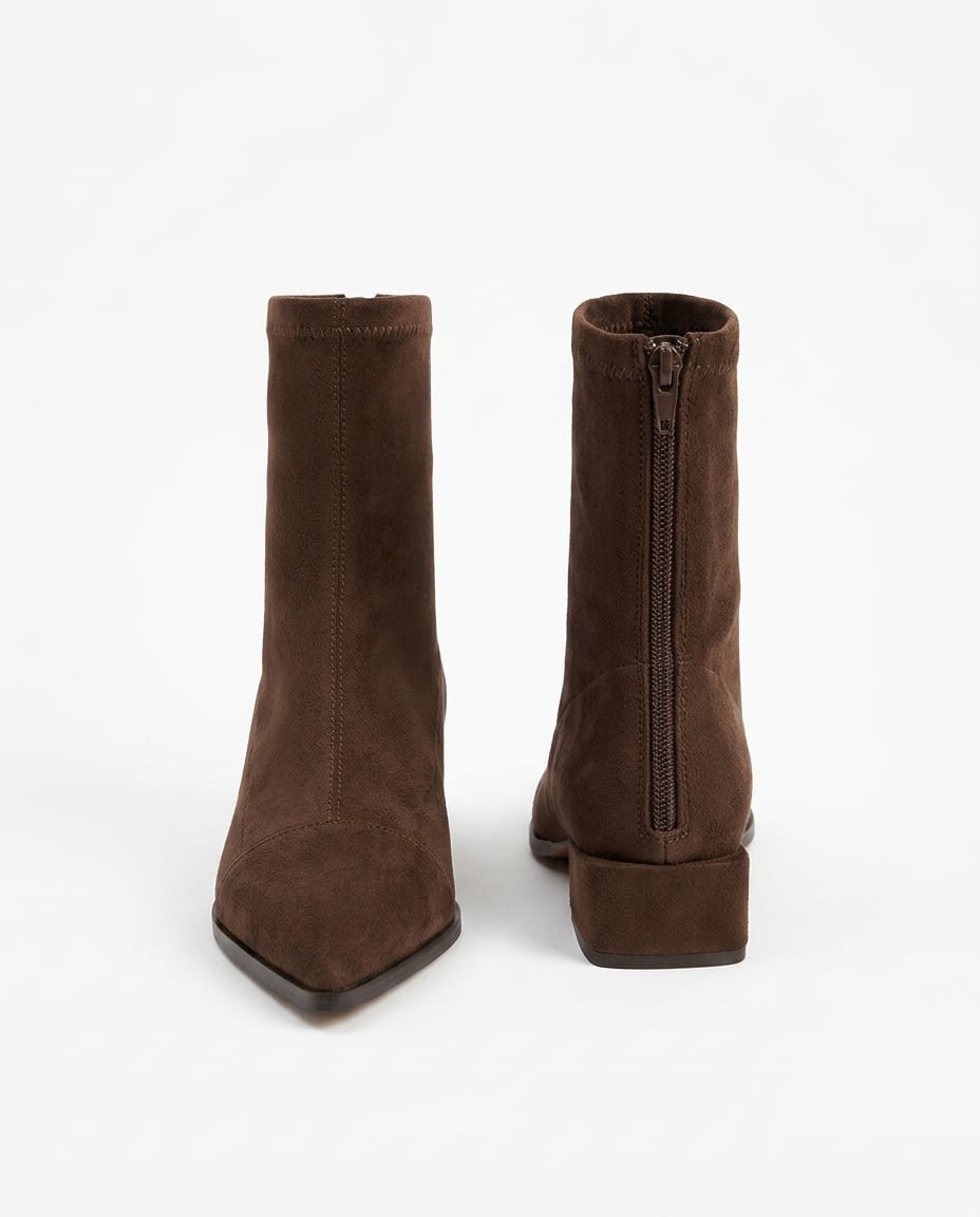 Chocolate ankle boots product photo, white background | Maison Perigee — product