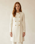 Isla | Timeless Double-Breasted Coat for Autumn/Winter — front | Maison Perigee