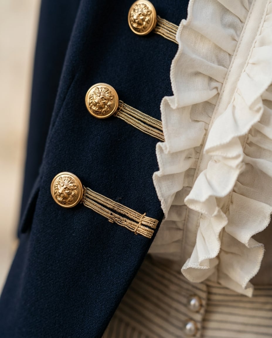 Isla | Timeless Double-Breasted Coat for Autumn/Winter — detail | Maison Perigee