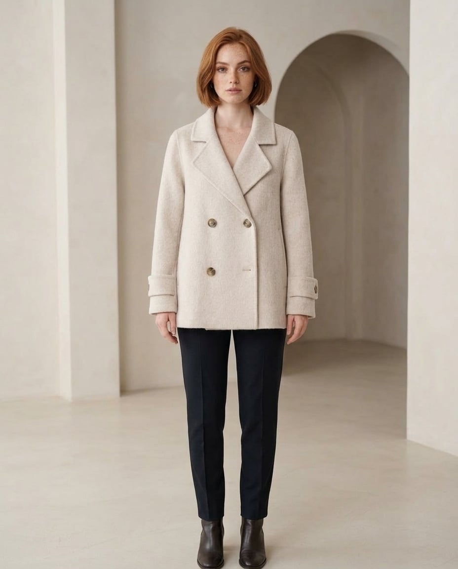 Isla | Timeless Wool Coat for Winter - Front View