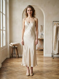 Lilou - Elegant Satin Party Dress - front view