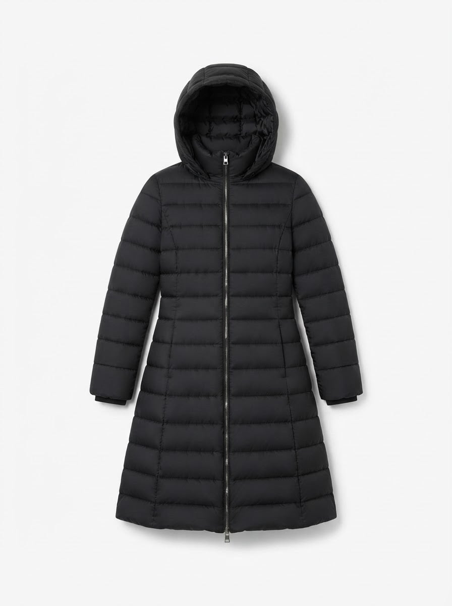 Lilou - Hooded Parka Coat for Winter - flat lay