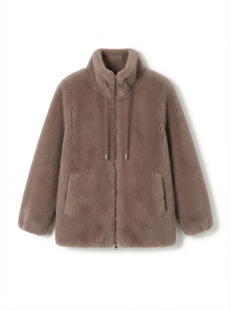 Lilou - Luxe Faux Fur Coat for Winter - flat lay