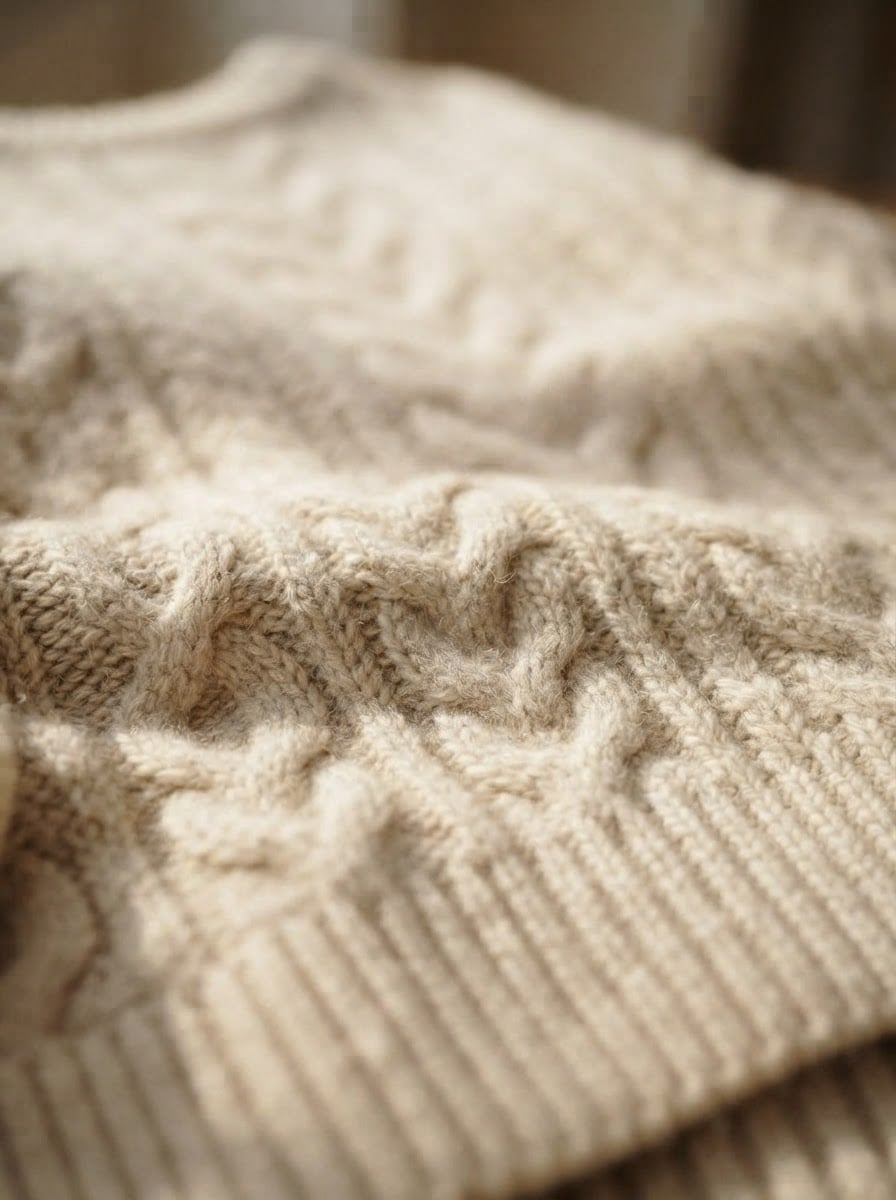 Lilou - Oversized Chunky Knit Jumper - detail close-up