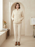 Lilou - Quilted Puffer Coat - front view