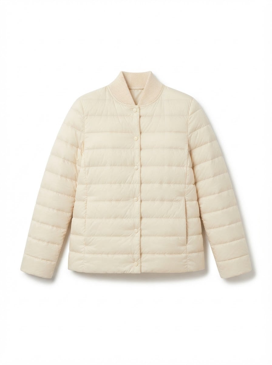 Lilou - Quilted Puffer Coat - flat lay