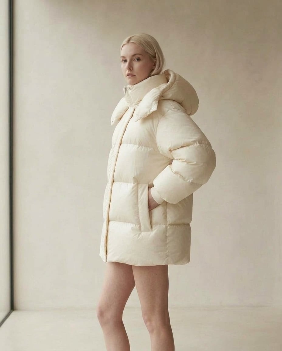 Lily | Effortless Puffer Jacket for Winter — side | Maison Perigee