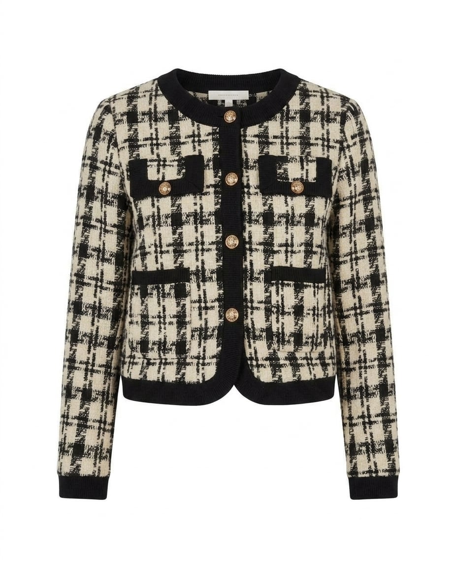 Lily | Elegant Houndstooth Jacket for Autumn/Winter - Product Photo