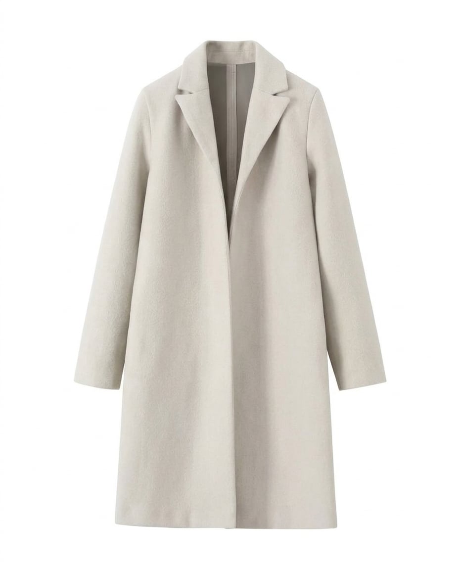Lily | Elegant Long Tailored Wool Coat for Winter - flat lay