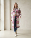 Lily | Elegant Plaid Coat for Winter - Front View