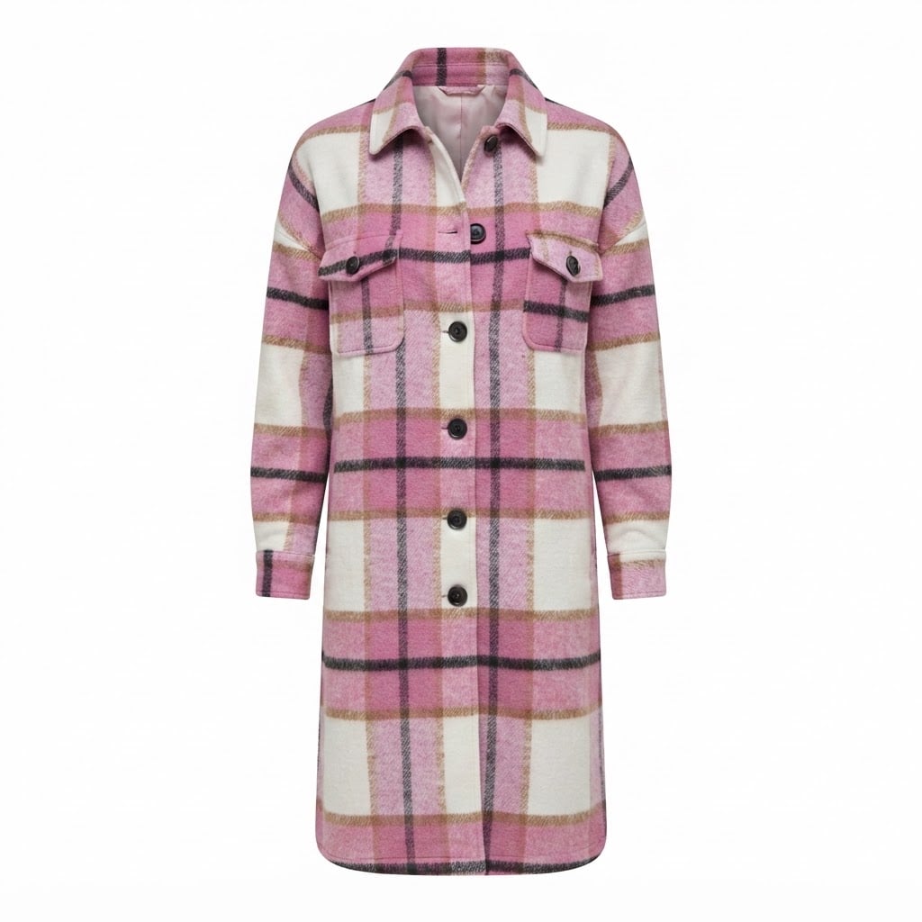 Lily | Elegant Plaid Coat for Winter - Product Photo