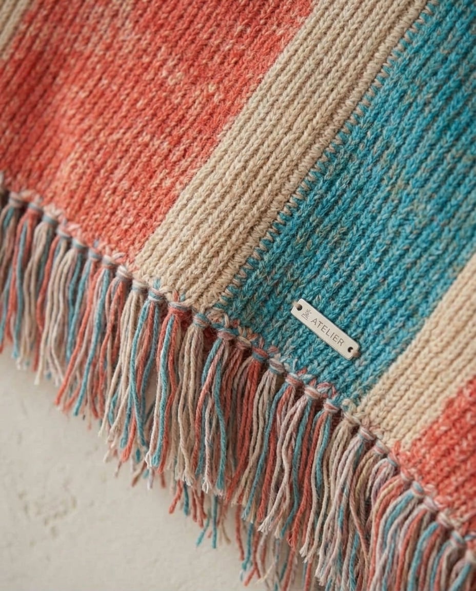 Lily | Elegant Poncho for Autumn/Winter - Detail Close-Up