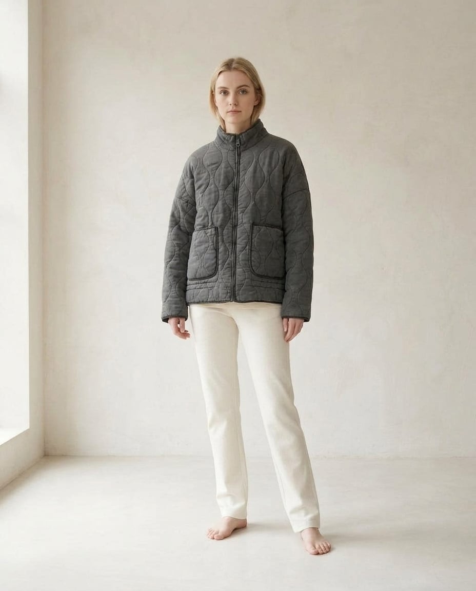 Lily | Elegant Quilted Jacket for Autumn/Winter — front | Maison Perigee