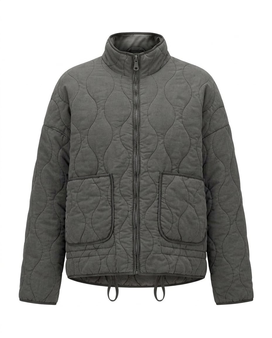 Lily | Elegant Quilted Jacket for Autumn/Winter — product white bg | Maison Perigee