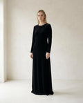 Lily | Elegant Velvet Maxi Dress — front | Maison Perigee