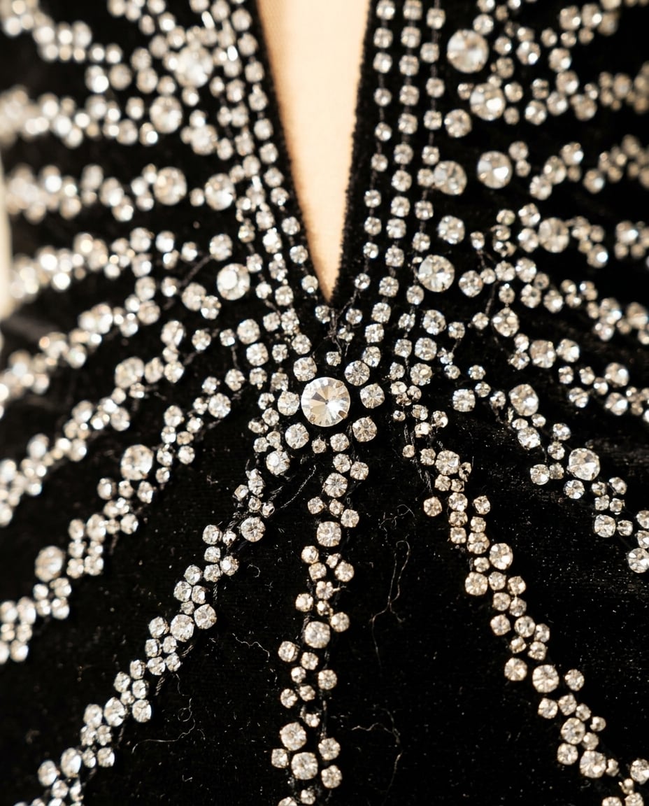 Lily | Elegant Velvet Maxi Dress — detail | Maison Perigee