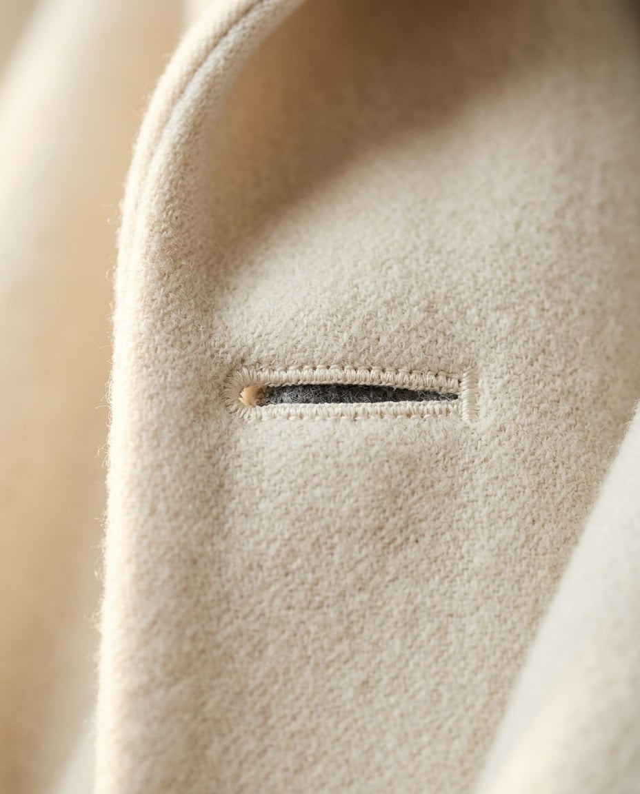 Lily | Refined Draped Collar Coat for Autumn/Winter — detail | Maison Perigee