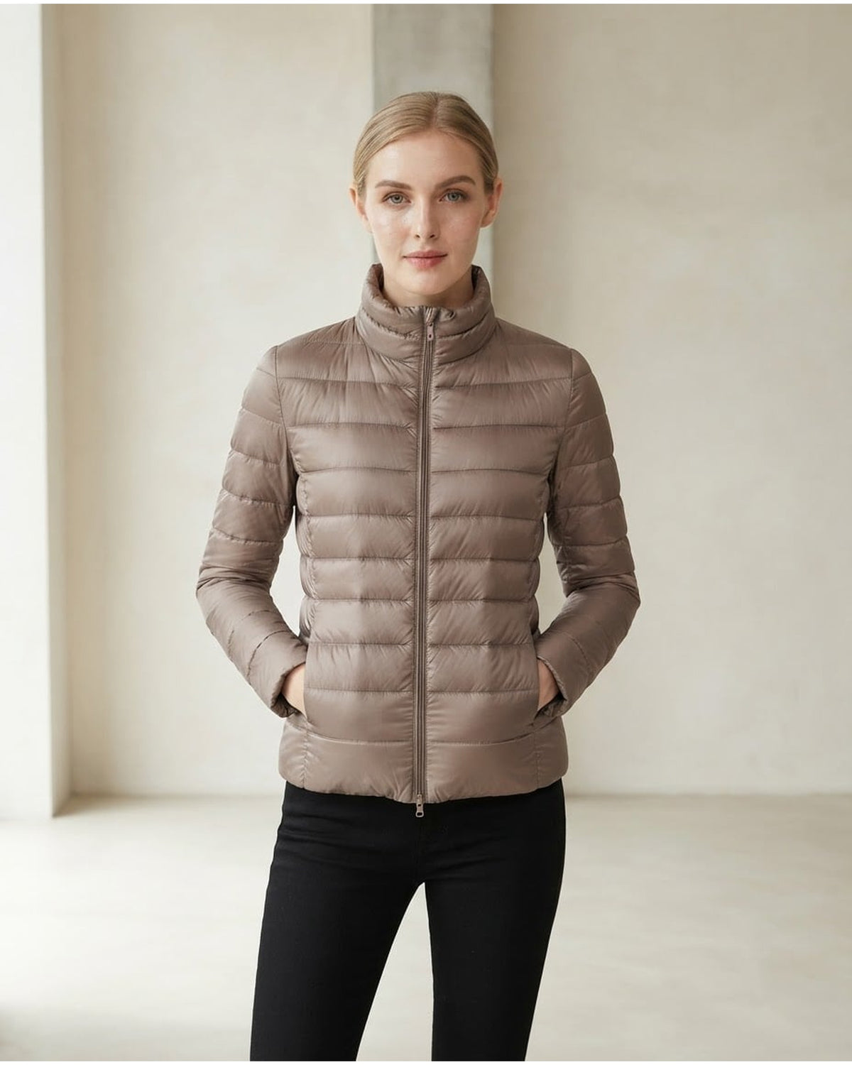 Lily | Refined Puffer Coat for Autumn/Winter - Front View