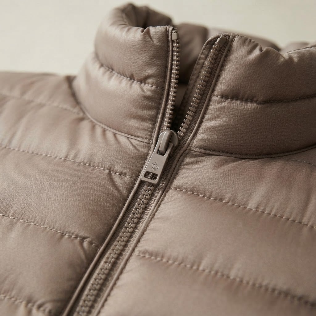 Lily | Refined Puffer Coat for Autumn/Winter - Detail Close-Up
