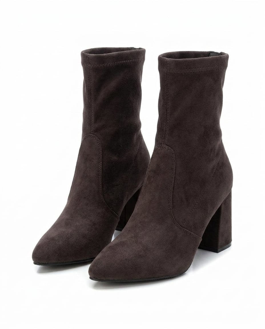 Chocolate ankle boots product photo, white background | Maison Perigee — product