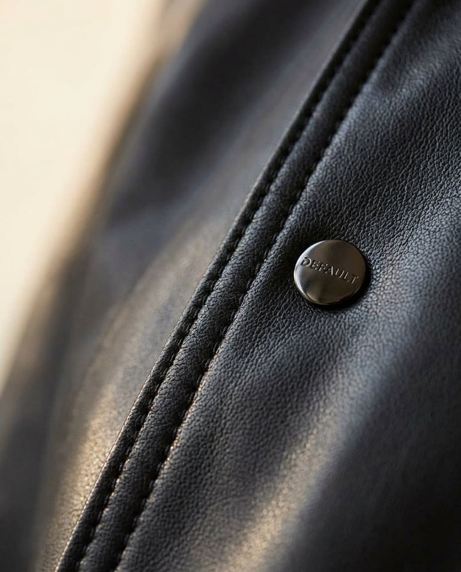 Lily | Sophisticated Faux Leather Jacket for Autumn/Winter — detail | Maison Perigee