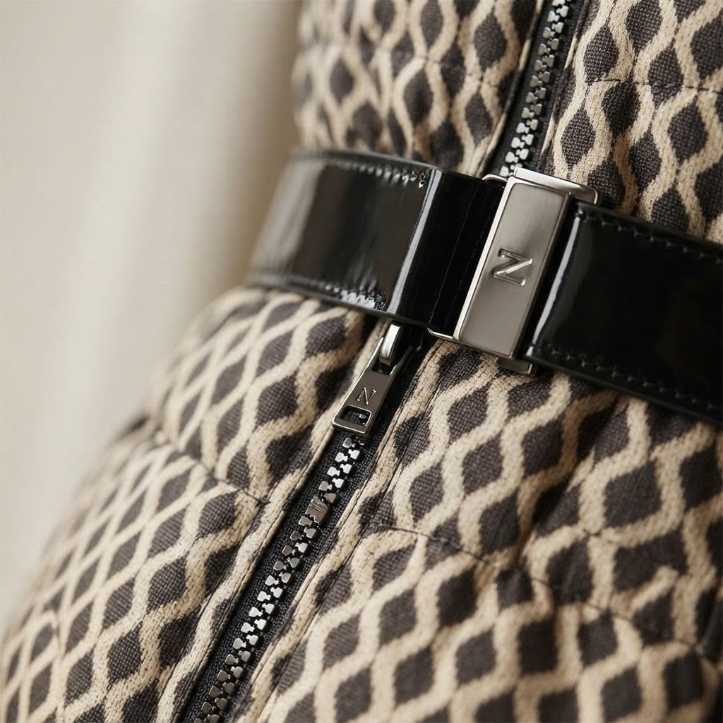 Lily | Sophisticated Puffed Jacket for Winter - Detail Close-Up