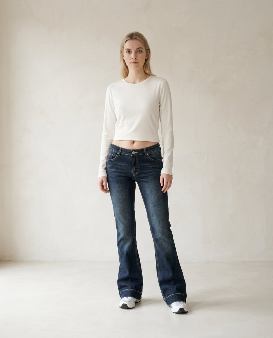 Lily | Timeless Flare Jeans — front | Maison Perigee