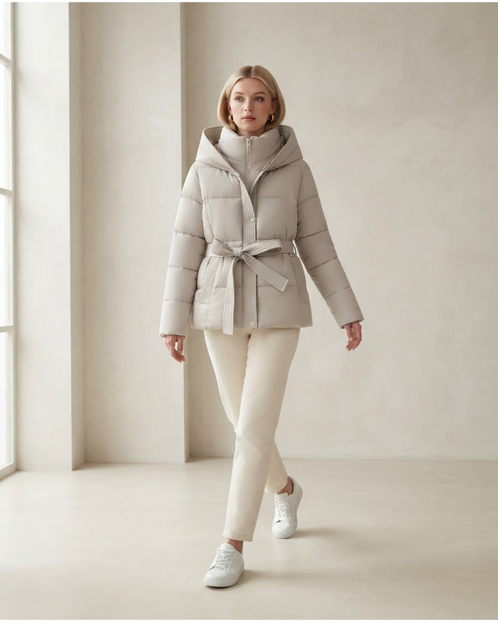 Lily | Timeless Quilted Puffer for Winter - Front View