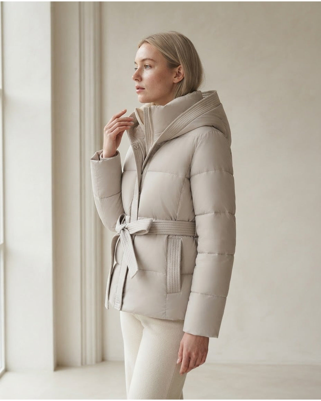 Lily | Timeless Quilted Puffer for Winter - Side View