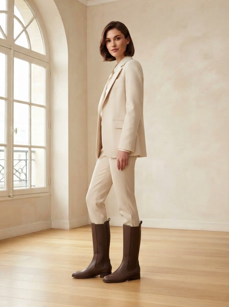Margaux - Chelsea Riding Boots - side view
