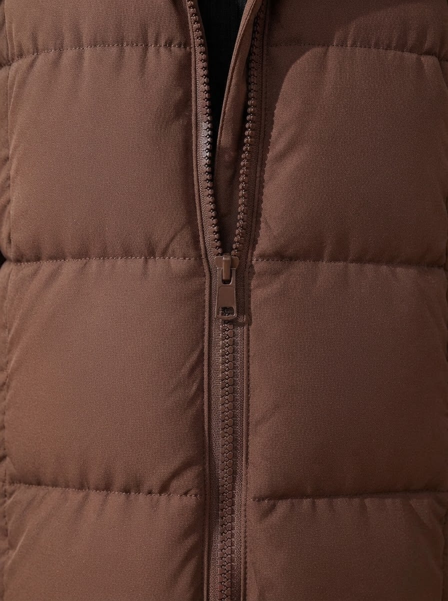 Margaux - Hooded Parka Coat for Winter - detail close-up