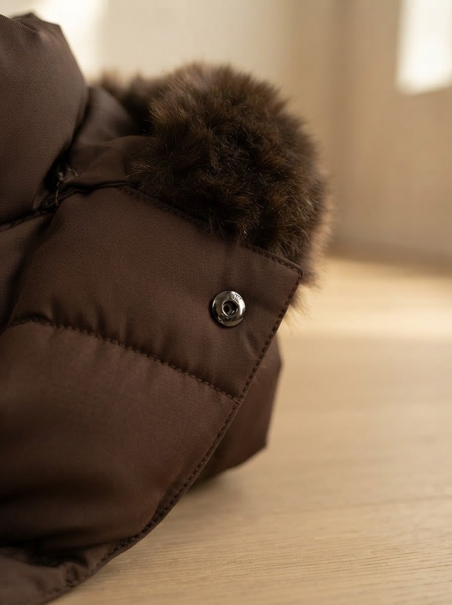 Margaux - Luxe Faux Fur Coat for Winter - detail close-up