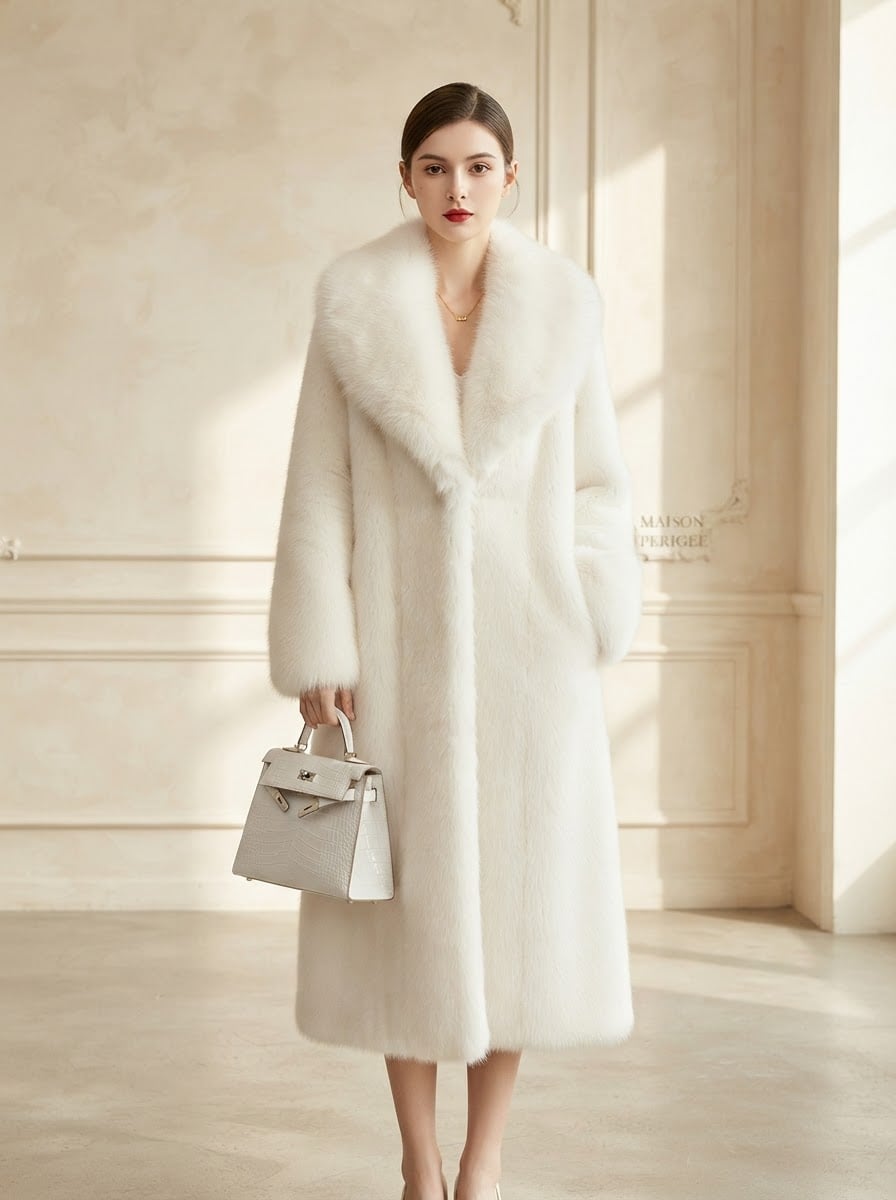 Margaux - Luxe Faux Fur Coat for Winter - front view