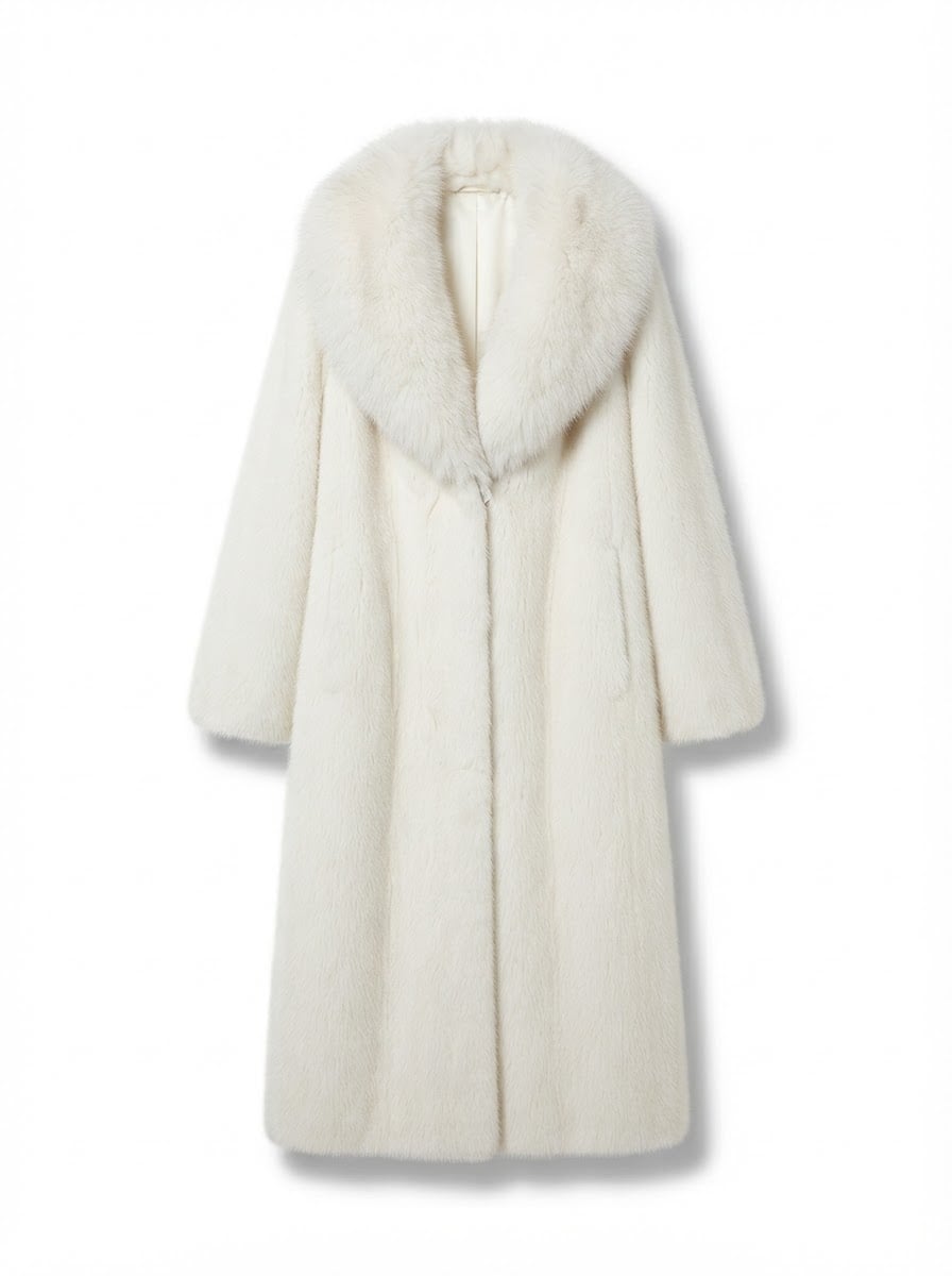 Margaux - Luxe Faux Fur Coat for Winter - flat lay