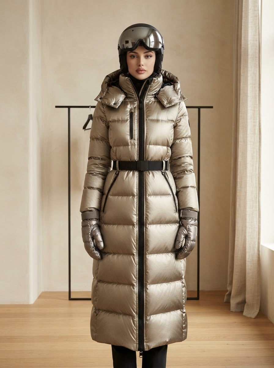 Margaux - Quilted Puffer Coat - front view