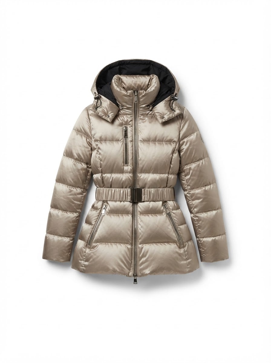 Margaux - Quilted Puffer Coat - flat lay