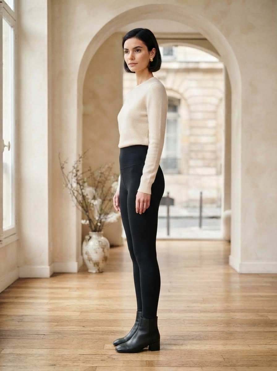 Margaux - Thermal Fleece Leggings - side view