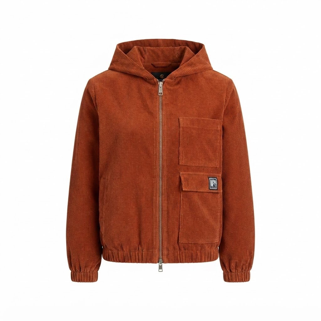 Maya | Effortless Hooded Corduroy Jacket for Autumn/Winter - Product Photo