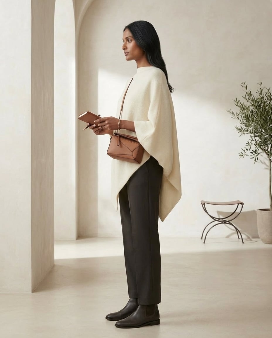 Maya | Elegant Asymmetric Sweater for Autumn/Winter - Side View